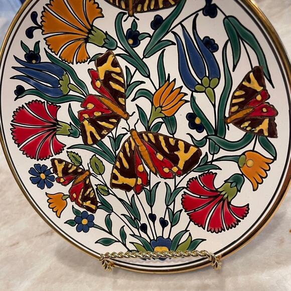 MANOUSAKIS Keramik From Greece handmade decorative plate 7-1/4” - Picture 3 of 10